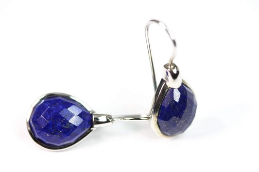 Lapis Lazuli Slide In Pear Shaped Earrings