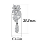 3W1413 - Rhodium Brass Jewelry Sets with AAA Grade CZ  in Clear