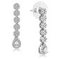 3W1429 - Rhodium Brass Jewelry Sets with AAA Grade CZ  in Clear