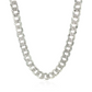 Sterling Silver Rhodium Plated Curb Chain 7.3mm