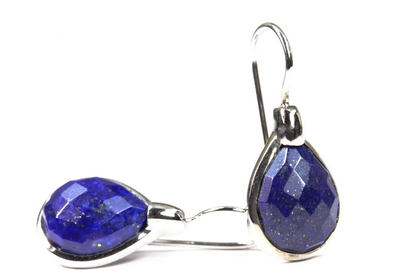 Lapis Lazuli Slide In Pear Shaped Earrings