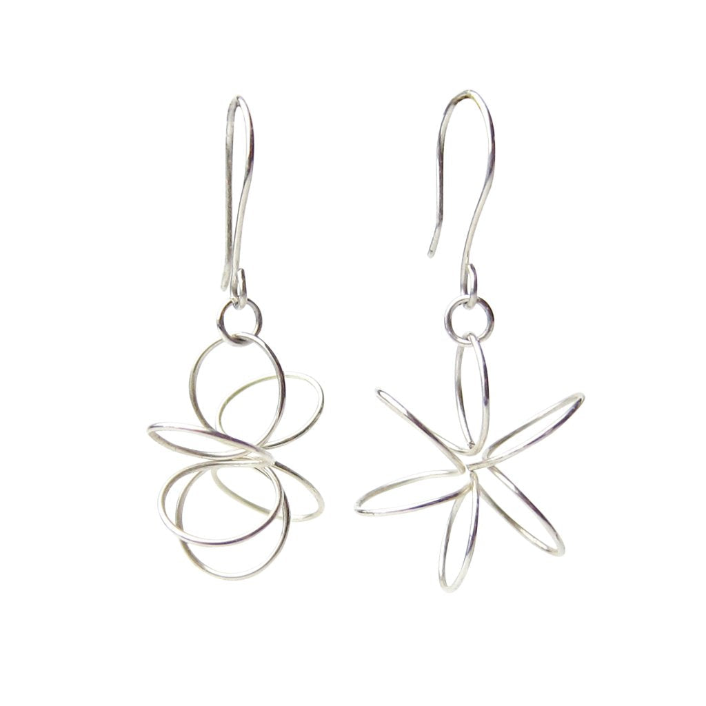 Handmade Sterling Silver Freeform Stars Earrings | Eco-Friendly Jewelry